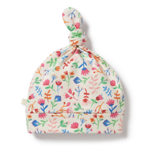 wilson + frenchy Tropical Garden Organic Knot Hat