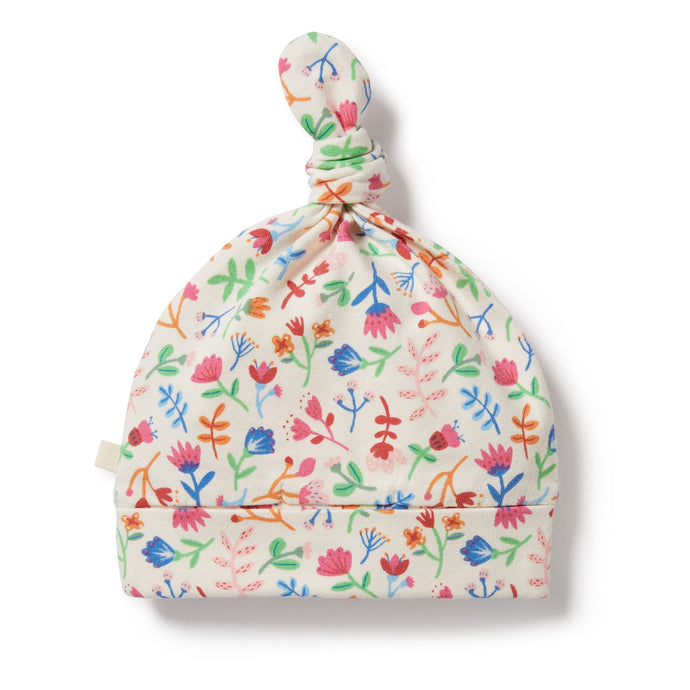 wilson + frenchy Tropical Garden Organic Knot Hat