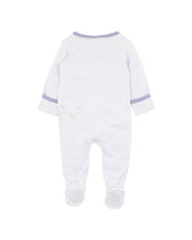 Load image into Gallery viewer, Bébé Axel Stripe Organic LS Zip Romper