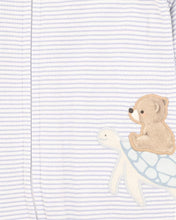Load image into Gallery viewer, Bébé Axel Stripe Organic LS Zip Romper