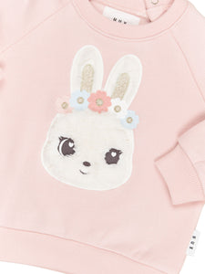 Huxbaby Blossom Fur Bunny Sweatshirt & Legging Set