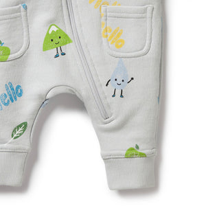 wilson + frenchy Bluebell Organic Terry Growsuit