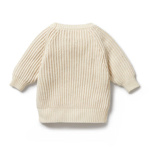 wilson + frenchy Ecru Knitted Ribbed Jumper