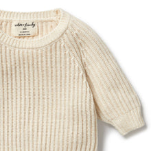 Load image into Gallery viewer, wilson + frenchy Ecru Knitted Ribbed Jumper