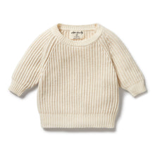 Load image into Gallery viewer, wilson + frenchy Ecru Knitted Ribbed Jumper