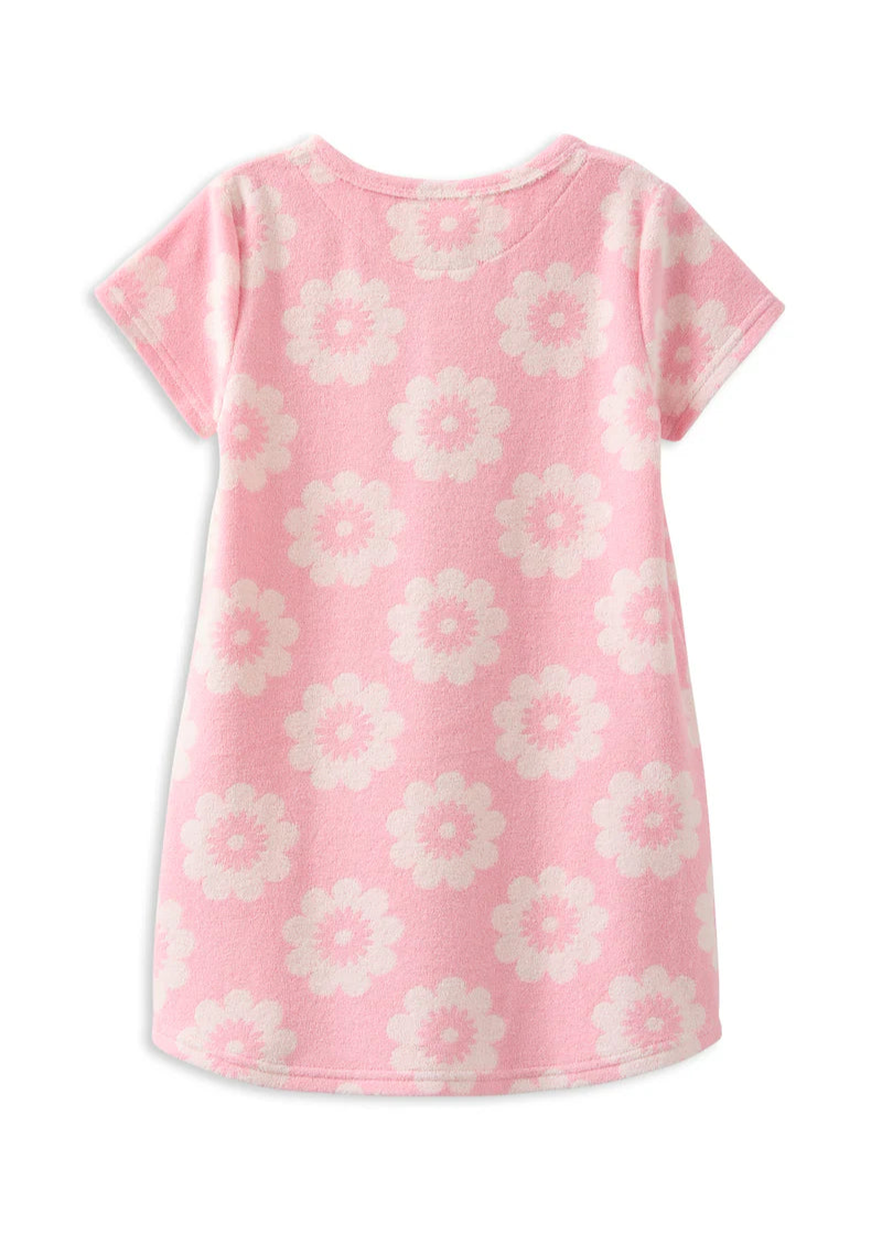Milky Floral Terry Towelling Dress — free download
