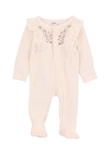 Load image into Gallery viewer, Bébé Flossy Embroidered Velour LS Romper