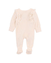Load image into Gallery viewer, Bébé Flossy Embroidered Velour LS Romper