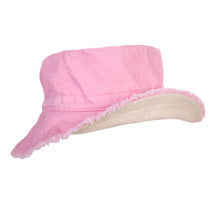 Load image into Gallery viewer, Acorn Frayed Bucket Hat | Strawberry