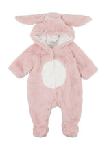 Load image into Gallery viewer, fox &amp; finch Pink Faux Fur Bunny Onesie