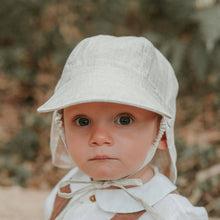 Load image into Gallery viewer, Bedhead 'Lounger' Baby Reversible Flap Sun Hat - Flynn / Flax