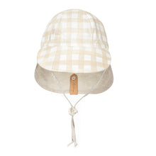 Load image into Gallery viewer, Bedhead 'Lounger' Baby Reversible Flap Sun Hat - Flynn / Flax