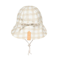Load image into Gallery viewer, Bedhead 'Lounger' Baby Reversible Flap Sun Hat - Flynn / Flax