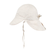 Load image into Gallery viewer, Bedhead 'Lounger' Baby Reversible Flap Sun Hat - Flynn / Flax