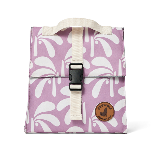 CRYWOLF Insulated Lunch Bag - Lilac Palms