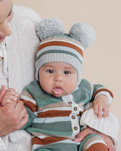 Load image into Gallery viewer, Bébé Mateo Stripe Pom Pom Beanie