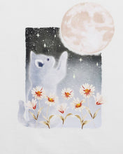 Load image into Gallery viewer, fox &amp; finch Midnight Daisy Cat Tee - Glow In The Dark