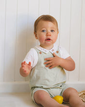 Load image into Gallery viewer, Bébé Roman Green Stripe Overalls