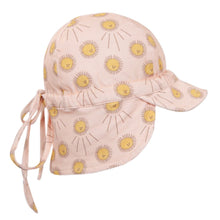 Load image into Gallery viewer, Acorn Sunshine Flap Hat | Peach and Gold