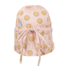 Load image into Gallery viewer, Acorn Sunshine Flap Hat | Peach and Gold