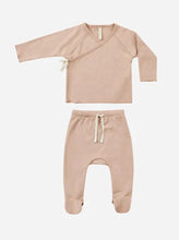 Load image into Gallery viewer, Quincy Mae Wrap Top + Footed Pant Set || Assorted
