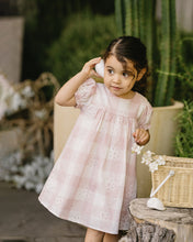 Load image into Gallery viewer, Bébé Lara Cutwork Check Dress