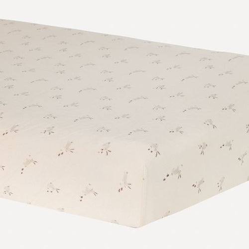 Quincy Mae bamboo cot sheets || bunnies
