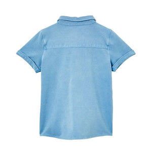 Milky Blue Pique Shirt