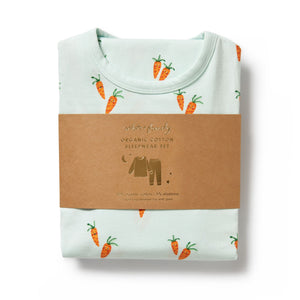 wilson + frenchy Cute Carrots Organic Cotton Sleepwear Set