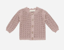 Load image into Gallery viewer, Quincy Mae Scalloped Cardi + Bloomer Set || Mauve