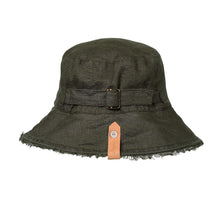 Load image into Gallery viewer, Bedhead 'Traveller' Adults Frayed Bucket Hat - Gwen/Moss