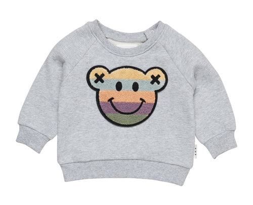 HUXBABY Rainbow Smile Bear Sweatshirt Set