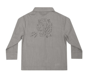 Rylee + Cru linen overshirt || slate