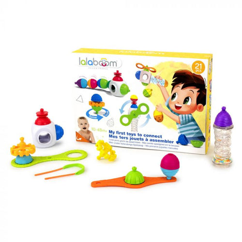 lalaboom My 1st Builder Set & Beads - 21 Pieces