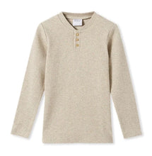 Load image into Gallery viewer, Milky Natural Marle Rib Henley Top