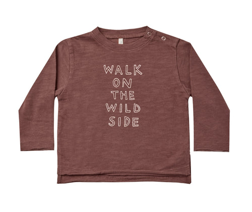 Rylee + Cru raw edge long sleeve tee || walk on the wild side