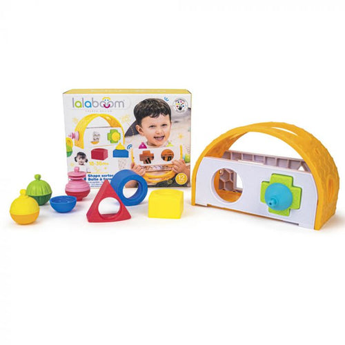 lalaboom Shape Sorter & Beads - 16 Pieces