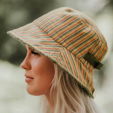 Load image into Gallery viewer, Bedhead 'Traveller' Adults Frayed Bucket Hat - Gwen/Moss
