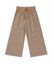 Load image into Gallery viewer, Rylee + Cru wide leg pant || camel gingham