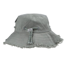 Load image into Gallery viewer, Bébé Khaki Linen Sun Hat