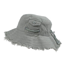 Load image into Gallery viewer, Bébé Khaki Linen Sun Hat