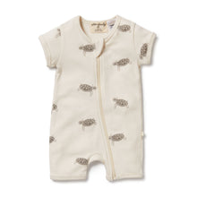 Load image into Gallery viewer, wilson + frenchy Tiny Turtle Organic Rib Zipsuit