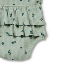 Load image into Gallery viewer, wilson + frenchy Organic Rib Ruffle Bodysuit - Falling Leaf