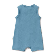 Load image into Gallery viewer, wilson + frenchy Organic Rib Growsuit - Sky Blue