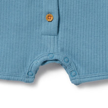 Load image into Gallery viewer, wilson + frenchy Organic Rib Growsuit - Sky Blue