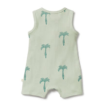 Load image into Gallery viewer, wilson + frenchy Organic Rib Growsuit - Palm Tree