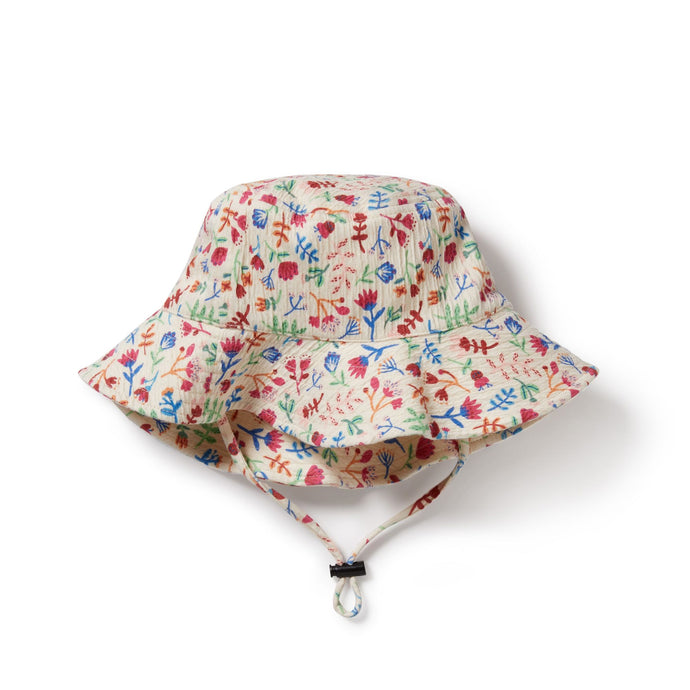 wilson + frenchy Crinkle Sunhat - Tropical Garden