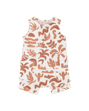 Load image into Gallery viewer, fox &amp; finch Abstract Oasis Print Caramel Romper