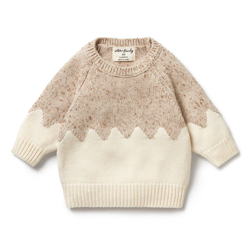 wilson + frenchy Almond Fleck Knitted Jumper