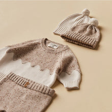 Load image into Gallery viewer, wilson + frenchy Almond Fleck Knitted Jacquard Jumper &amp; Knit Legging Set